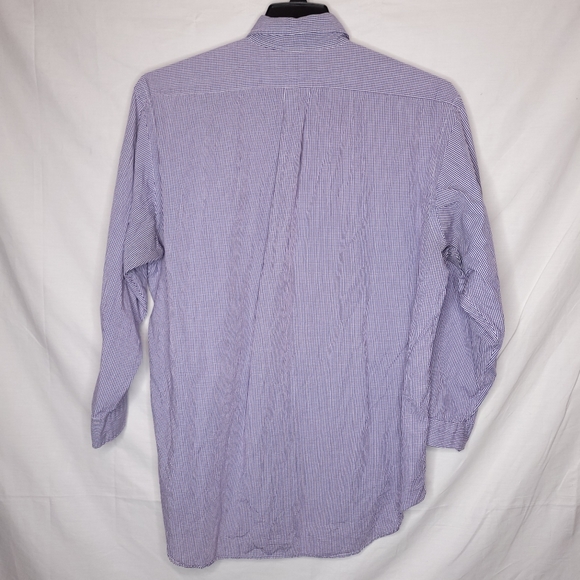 RALPH LAUREN Men's Purple Checkered Button-Down Dress Shirt 16 1/2 - Picture 8 of 10